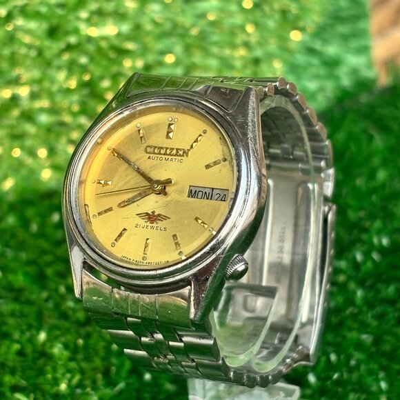 Vintage Citizen -21 Jewels- Automatic Watch - Gold Dial - Made in Japan - Picture 3 of 7